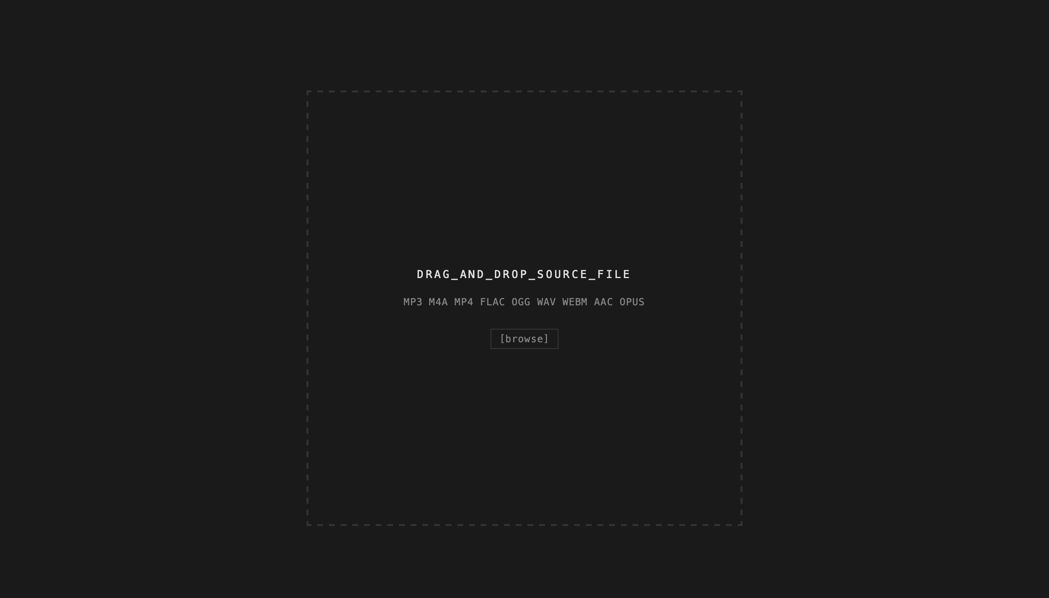 Tscribe drop file interface